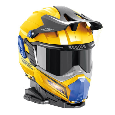 City Action Helmet Transformer – 2x Die-Cast Cars with Light & Sound | Face-Changing Rider Set | Bacha Toys