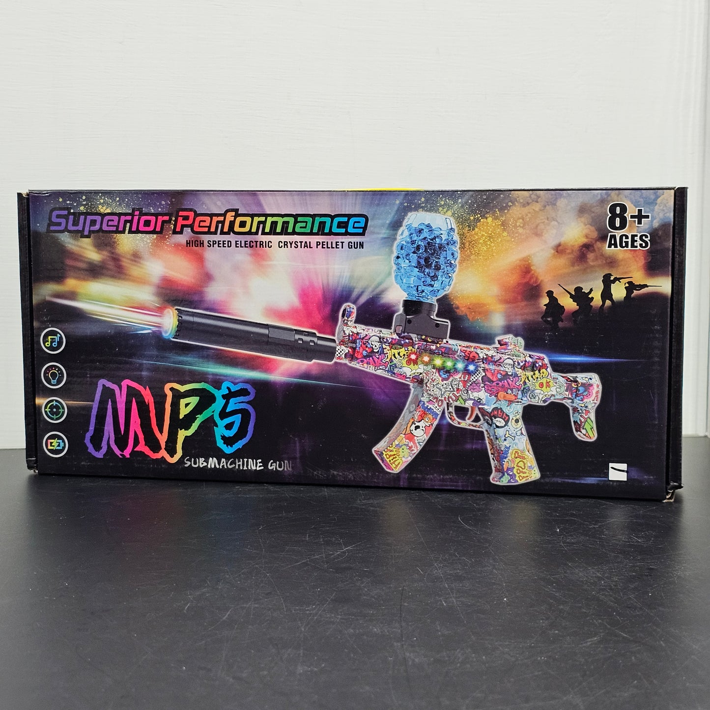 Superior Performance High-Speed Electric Crystal Pellet Gun MP5 Submachine Gun – Bacha Toys