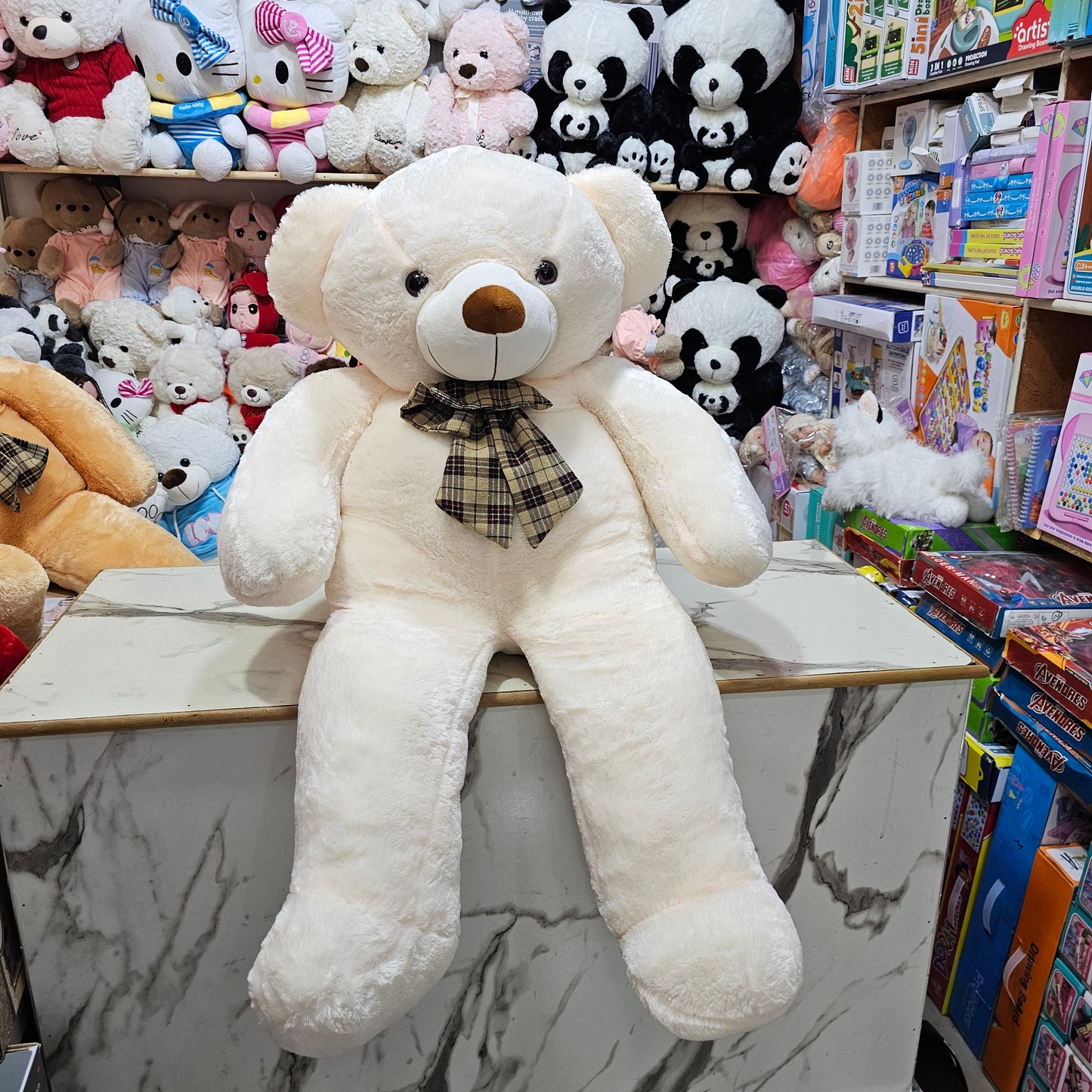 Off-White Teddy Bear – 5 Feet Soft Plush Toy | Bacha Toys