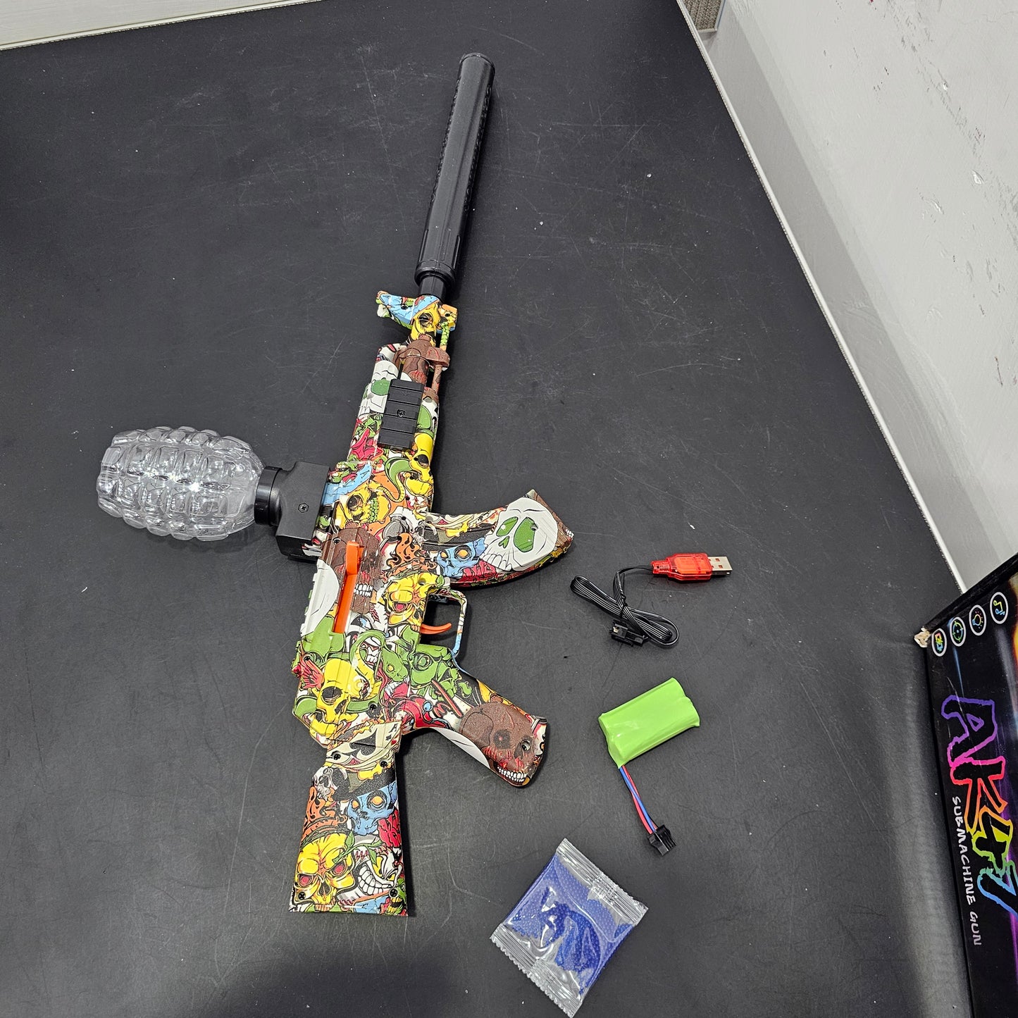 Superior Performance High-Speed Electric Crystal Pellet Gun AK47 Submachine Gun – Bacha Toys