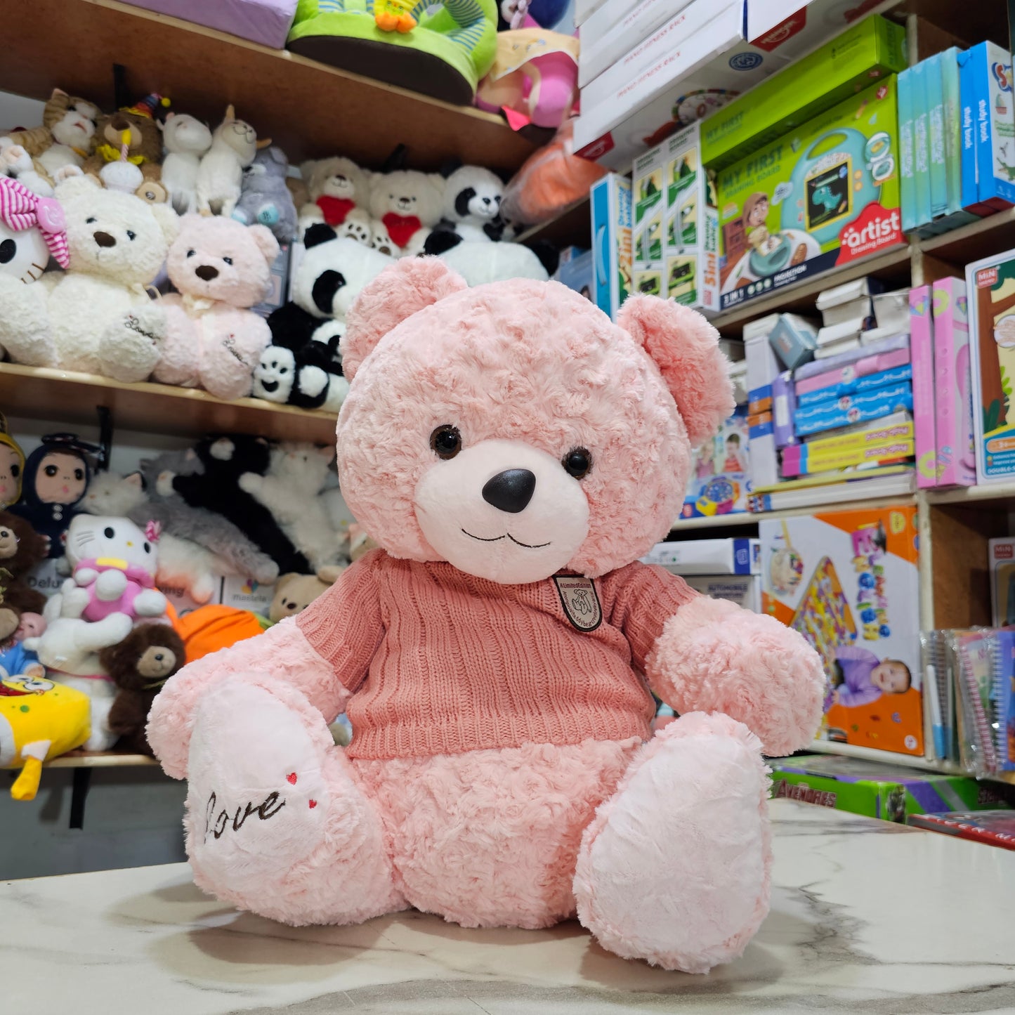 Sweater Bear – 50cm Pink Colour Soft Plush Toy | Bacha Toys