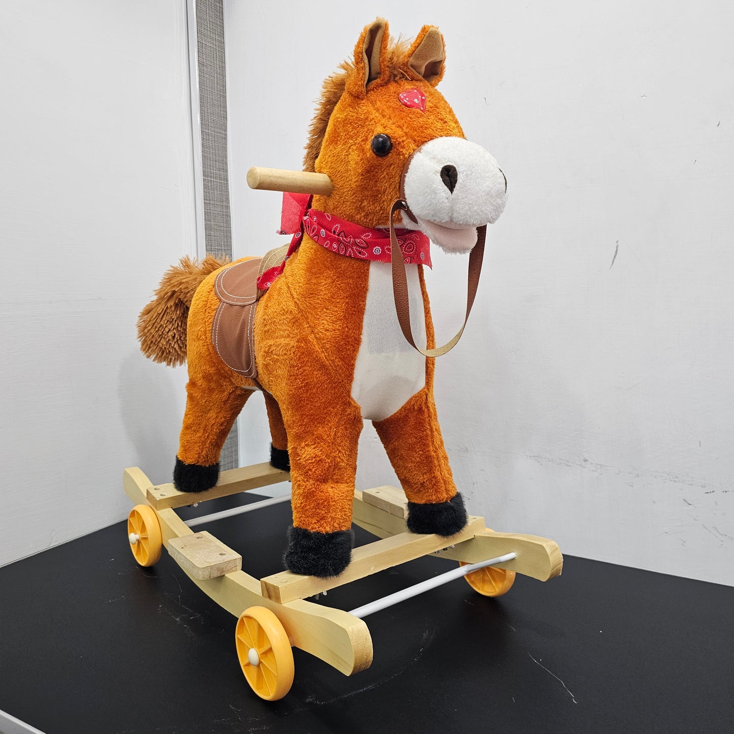 2-in-1 Stuff Rocking & Riding Horse with Music, Lights, Face & Tail Movement | Bacha Toys Pakistan