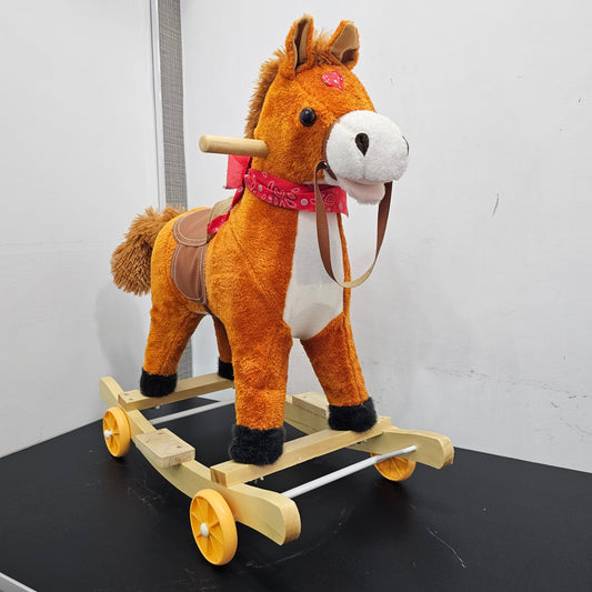 2-in-1 Stuff Rocking & Riding Horse with Music, Lights, Face & Tail Movement | Bacha Toys Pakistan