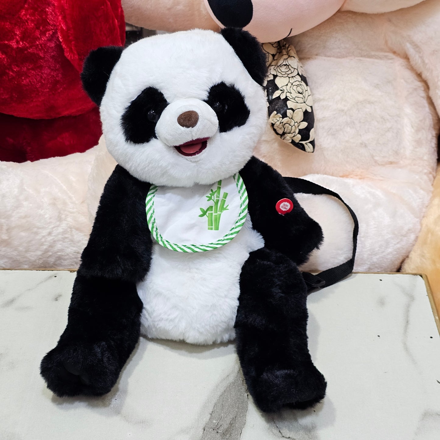 Learn to Speak Plush Cute Panda with Shoulder Bag – Interactive Talking Toy for Kids | Bacha Toys Pakistan