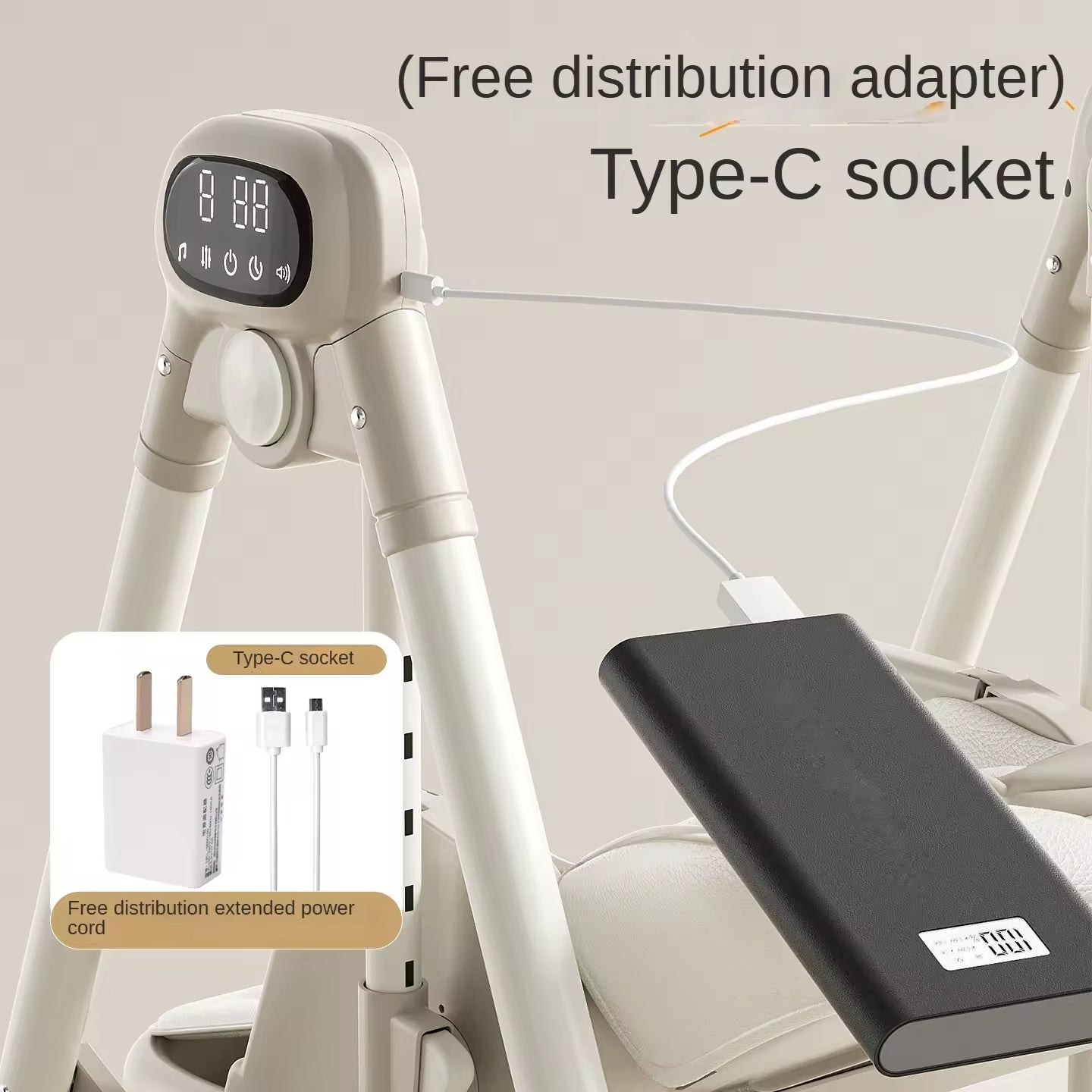 Kidilo 2-in-1 Electric Baby Swing & High Chair | Bacha Toys