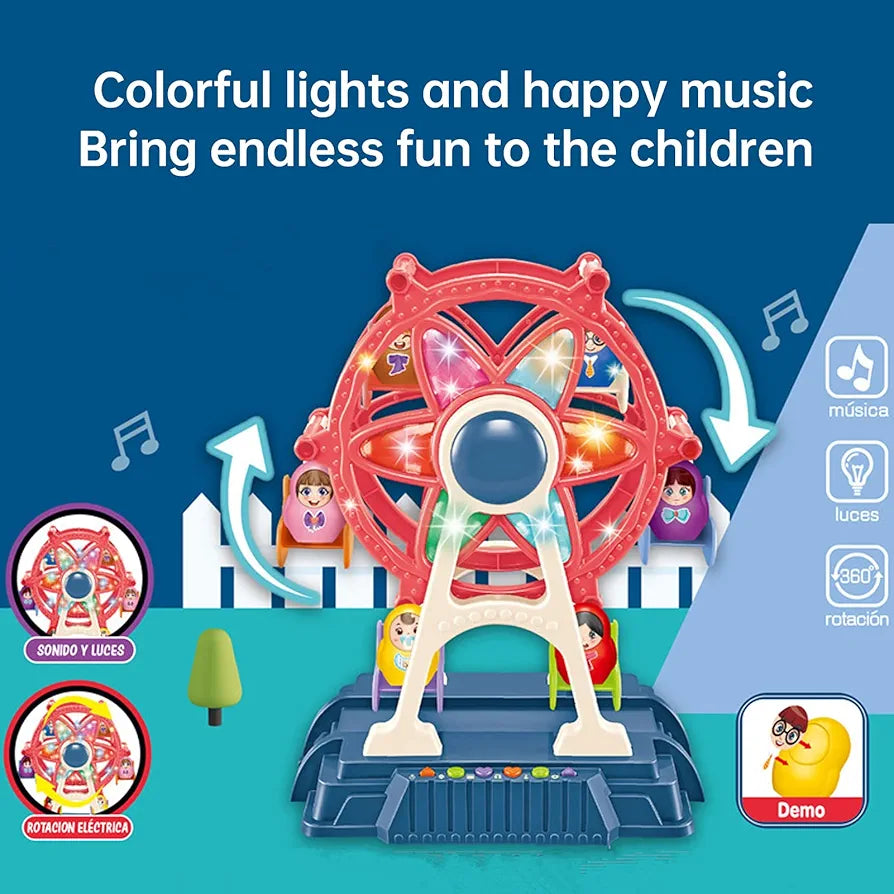 Giant Ferris Wheel – Amusement Park Playset with Music & Lights - Bacha Toys