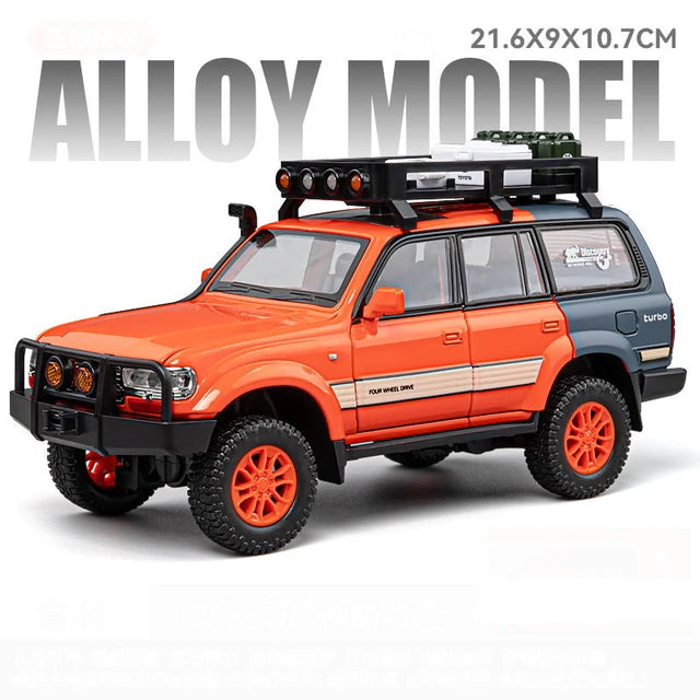 Toyota Land Cruiser 80 Die-Cast Model Car – 1:24 Scale with Sound, Light & Pull-Back Action | Bacha Toys