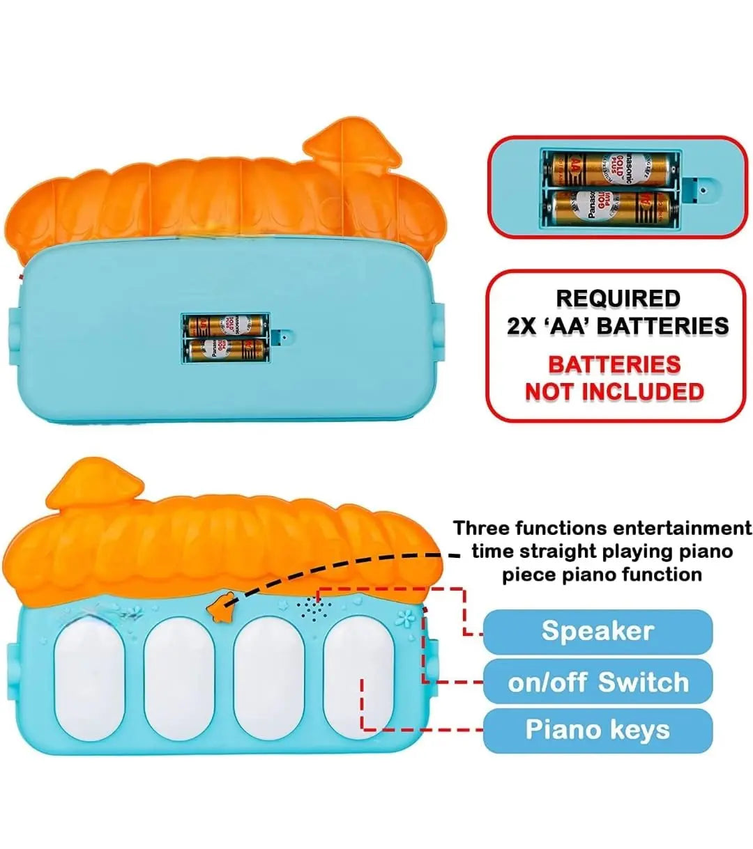 3 in 1 Piano Fitness Rack Play Gym Activity for Babies | Bacha Toys