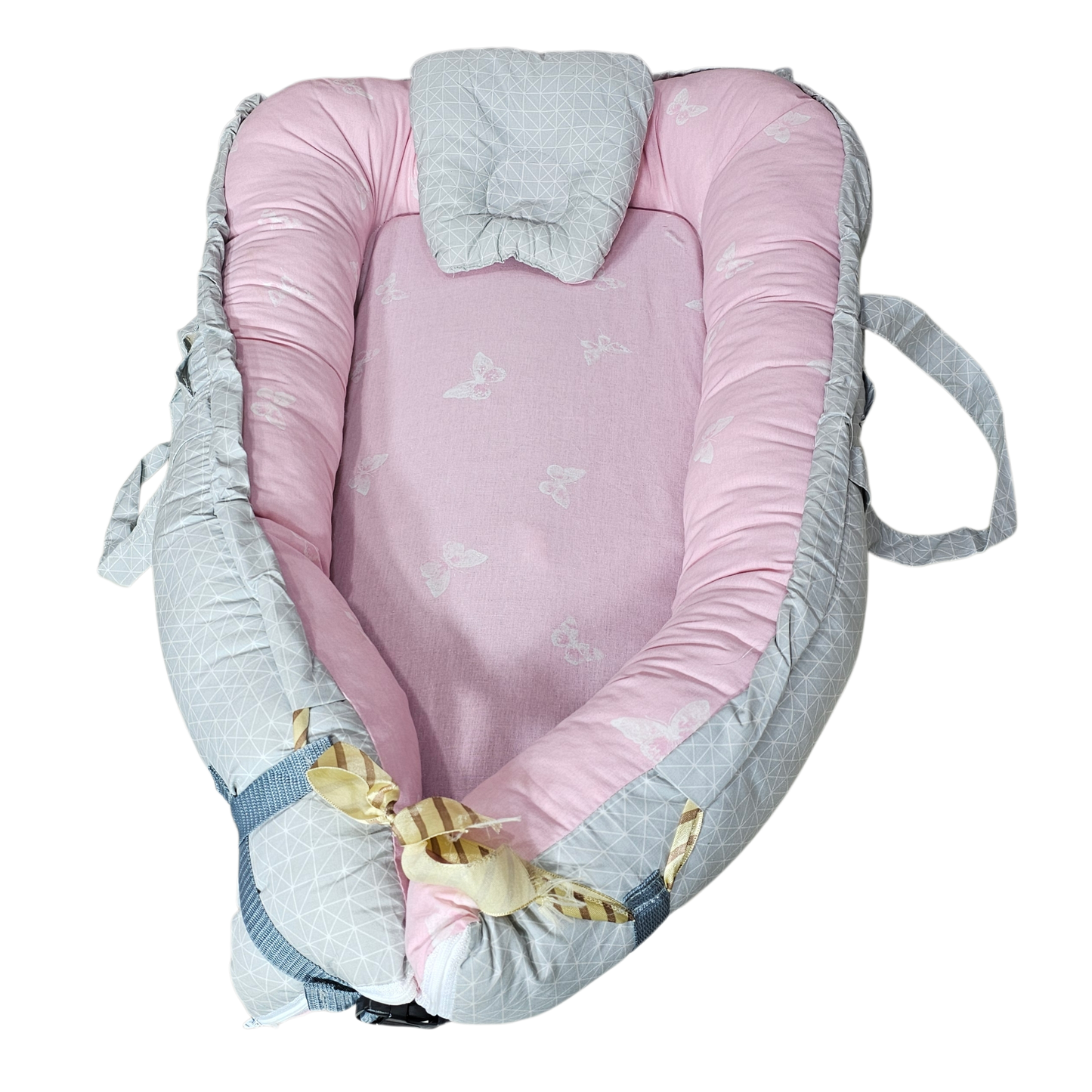 Baby Bedset with Rattles & Head Cushion – Cotton Fabric | Comfortable & Safe | Bacha Toys