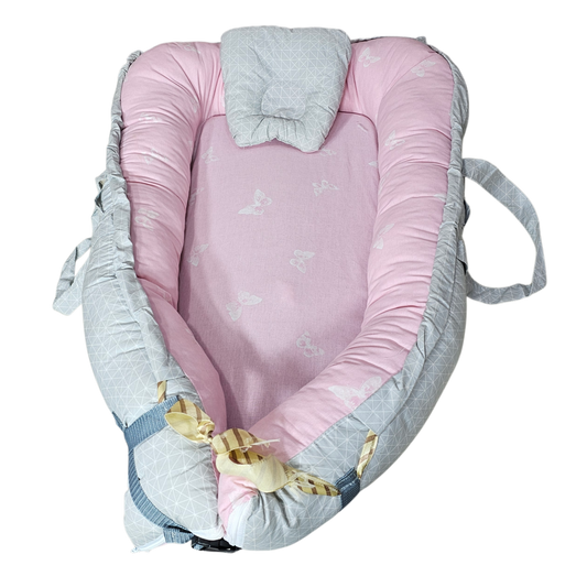 Baby Bedset with Rattles & Head Cushion – Cotton Fabric | Comfortable & Safe | Bacha Toys