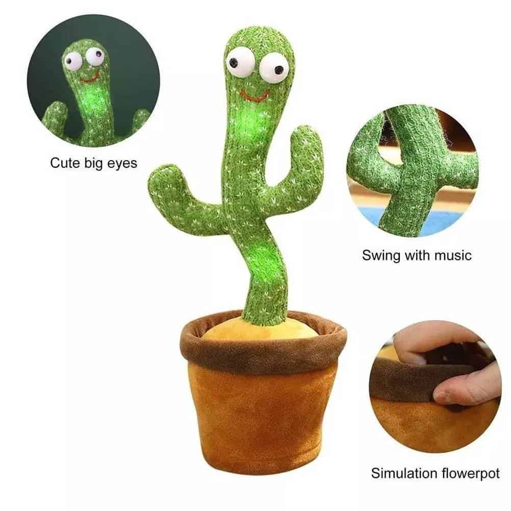 Dancing Cactus Toy | Music, Lights & Voice Repeating Fun - Bacha Toys