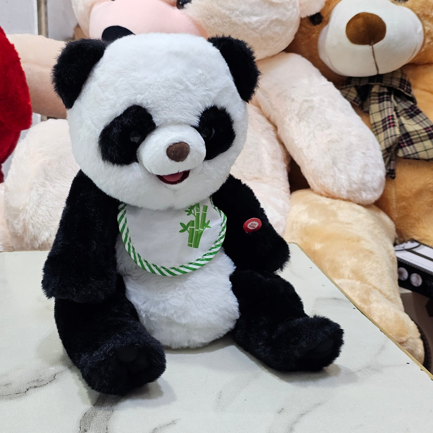 Learn to Speak Plush Cute Panda with Shoulder Bag – Interactive Talking Toy for Kids | Bacha Toys Pakistan