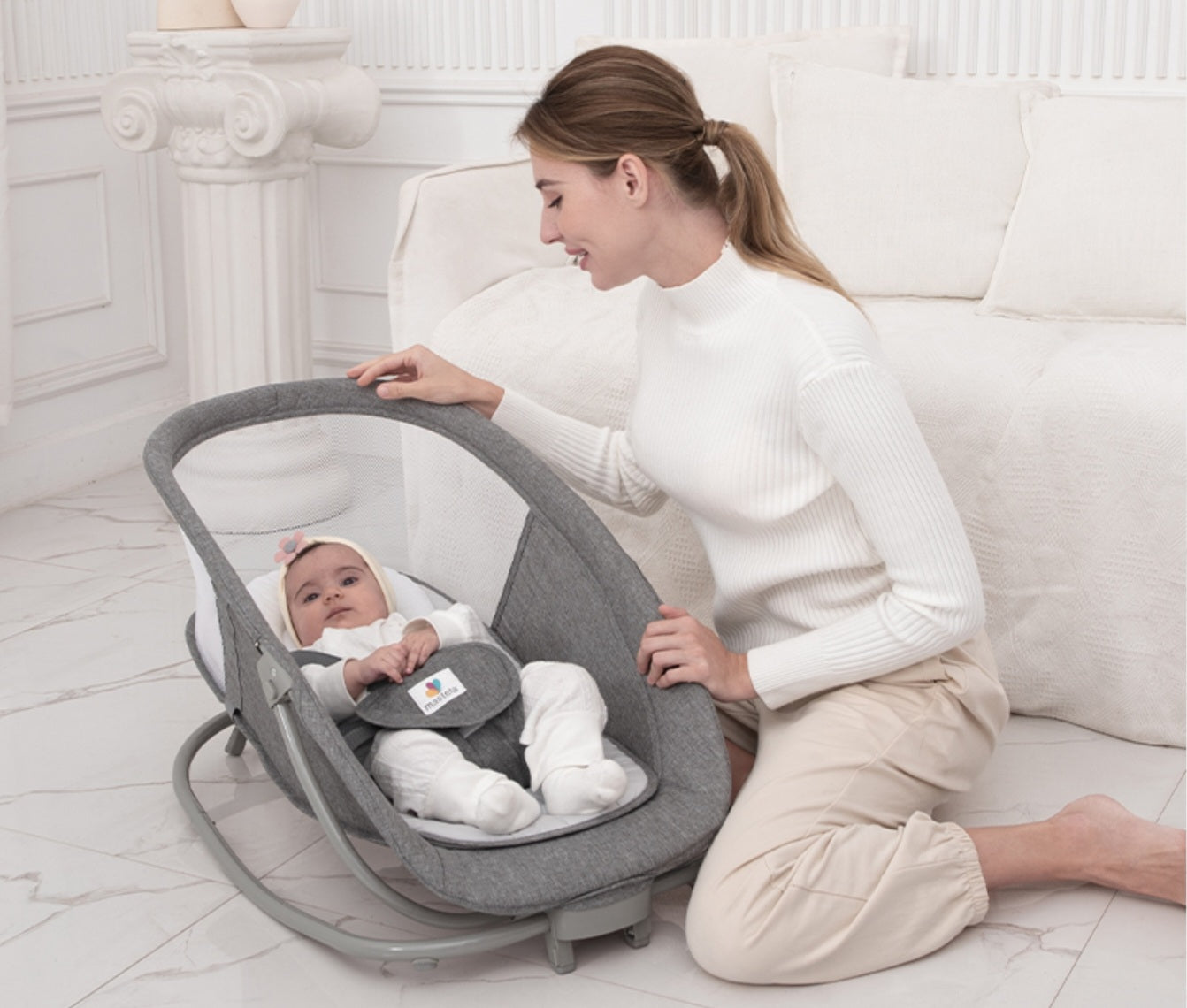 MASTELA 4-in-1 Multi-Functional Fold-Up Bassinet | Bacha Toys