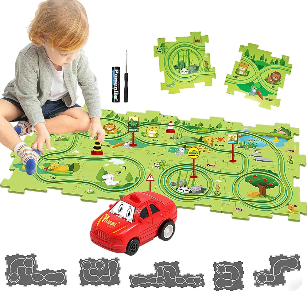 Rail Puzzle Car Track Game | Fun Activity Toy for Kids - Bacha Toys