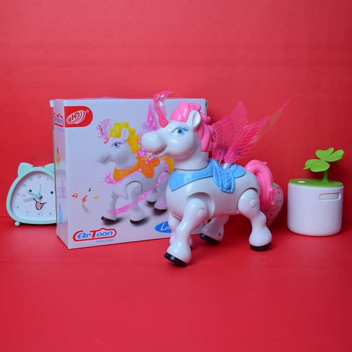 Pega Source Horse Toy | Swinging Wings & Bouncing Pony Action - Bacha Toys