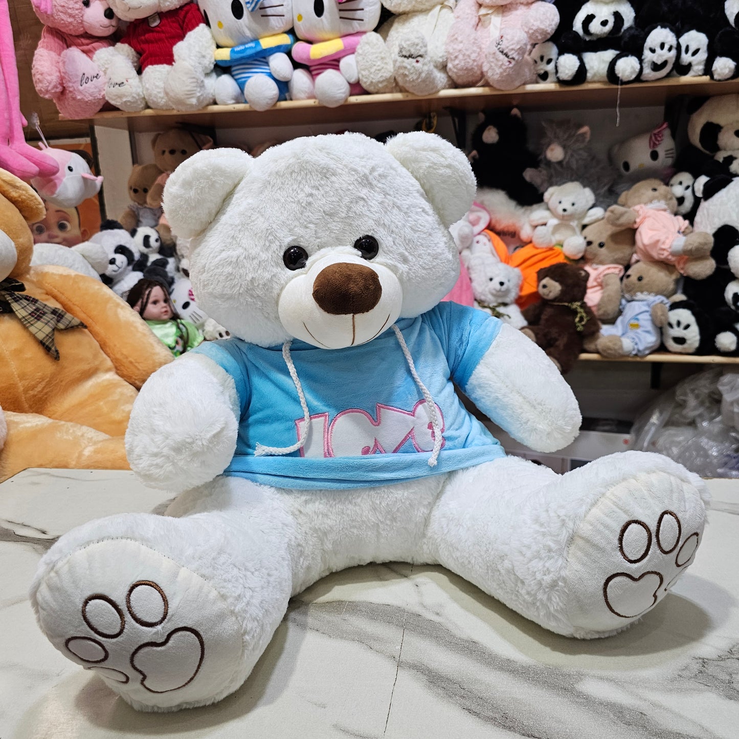 Blue Jacket Teddy Bear – 60cm Soft Plush Toy | Bacha Toys