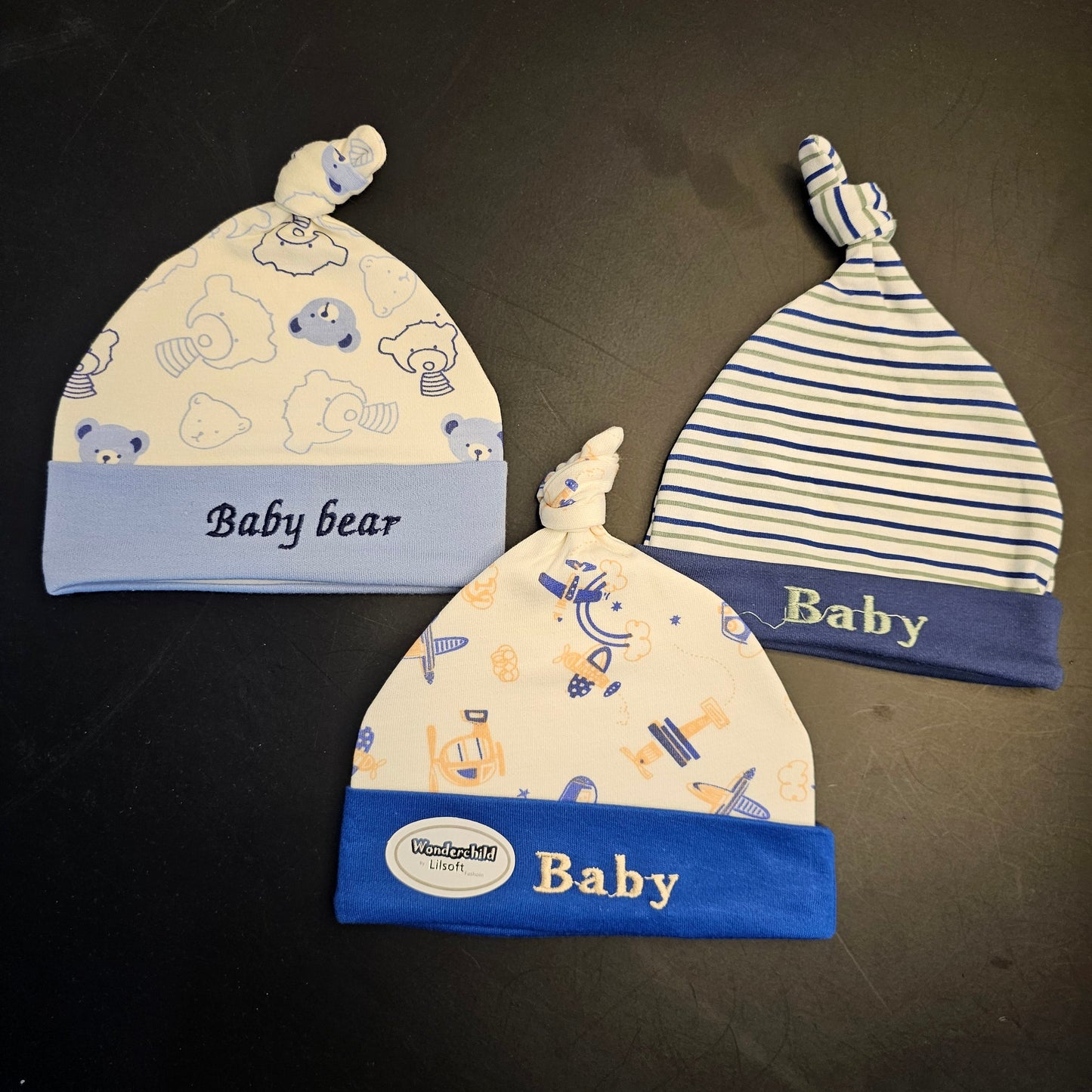 Pack of 3 Baby Caps – Soft Blended Stuff | Bacha Toys