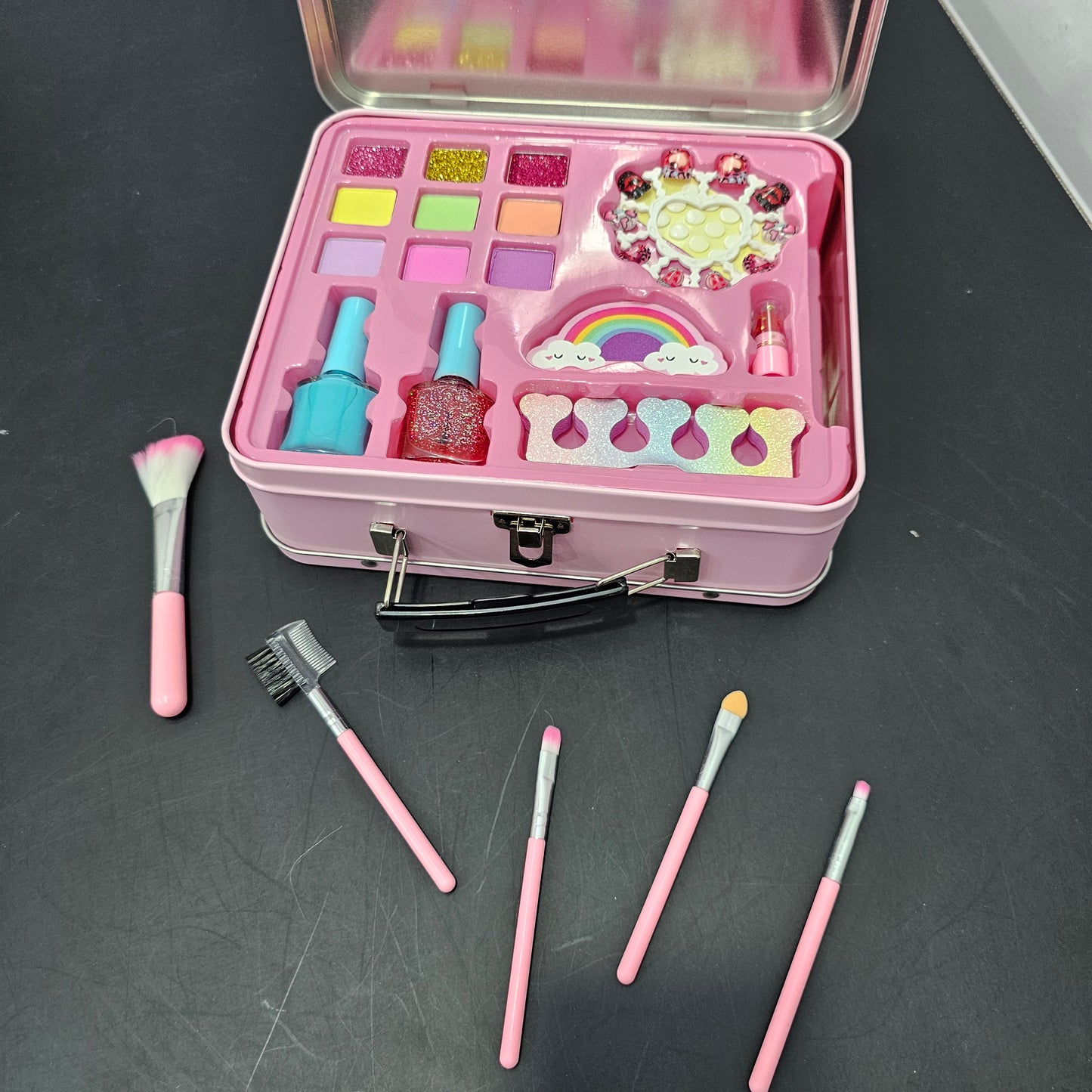 Fashion Makeup Kit with Iron Box – Stylish Beauty Set for Kids - Bacha Toys