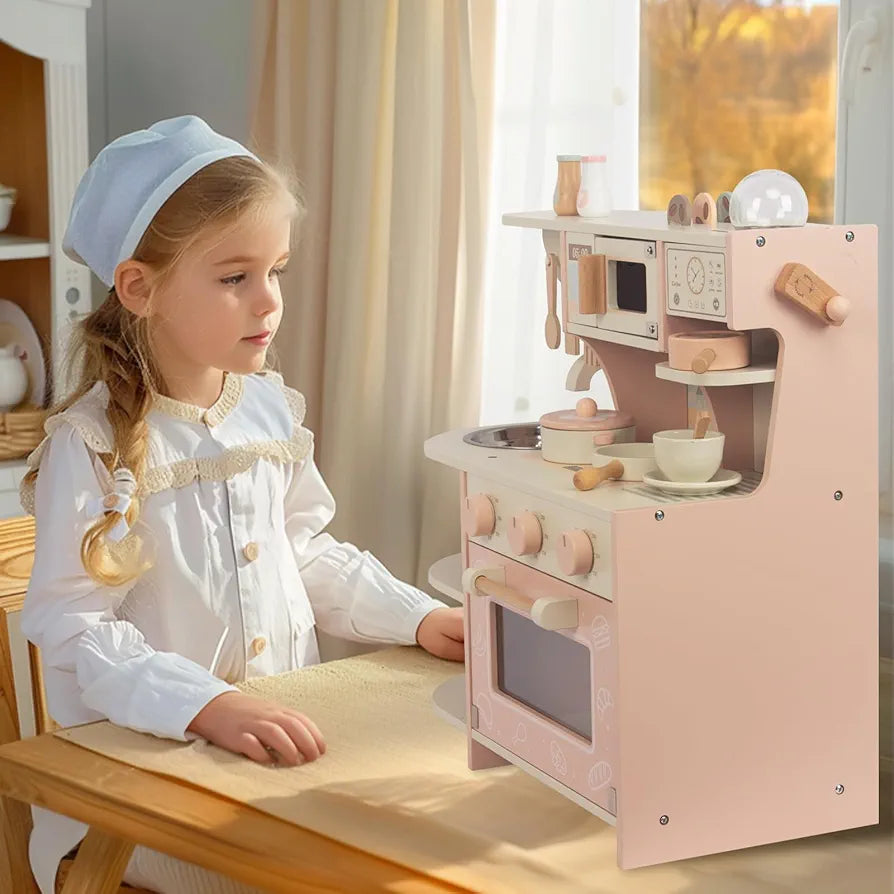 Wooden Kitchen Toy – For Ages 36+ Months | Educational & Fun Playset - Bacha Toys