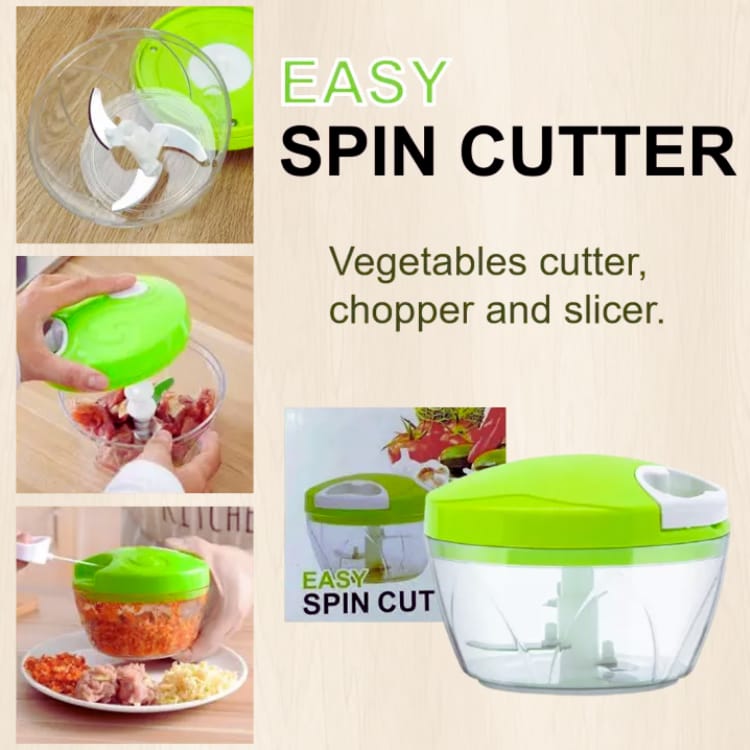 Easy Spin Vegetable Cutter, Chopper & Slicer – Multi-Function Kitchen Tool | Bacha Toys