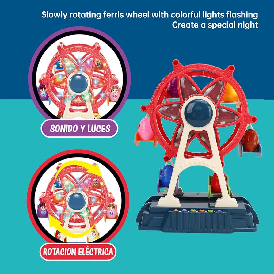 Giant Ferris Wheel – Amusement Park Playset with Music & Lights - Bacha Toys