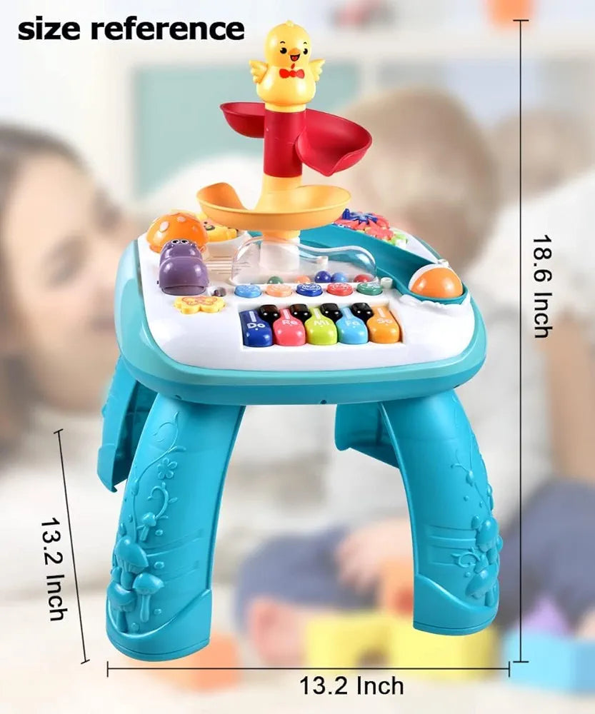 Musical Activity Table – Piano, Lights & Rolling Ball Fun - Bacha Toys