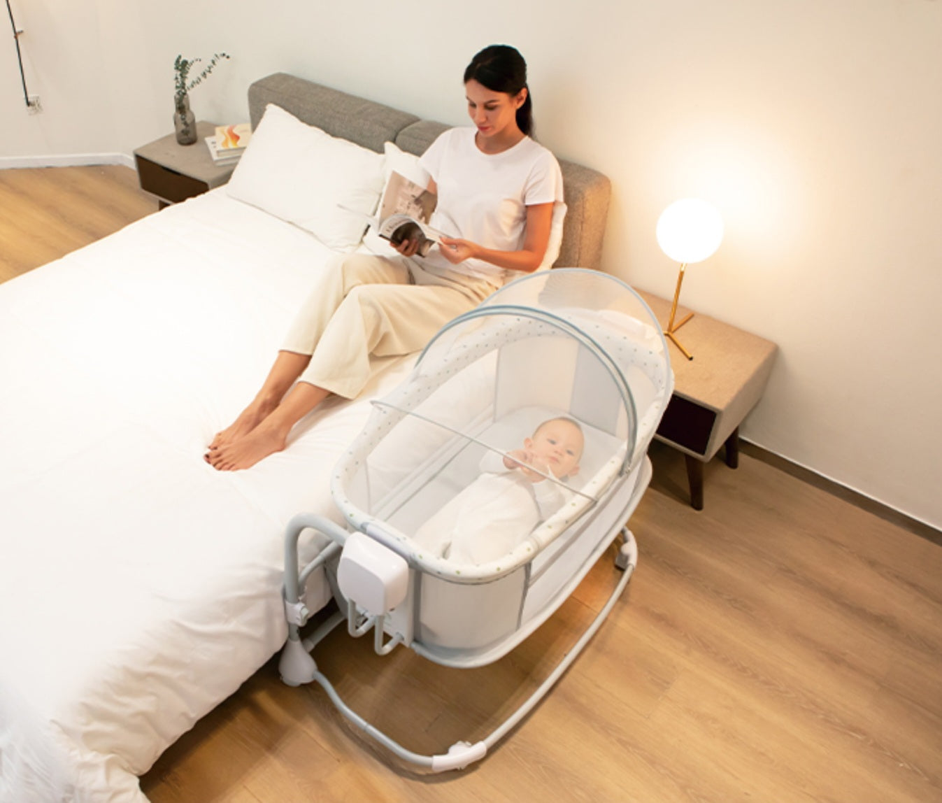 Deluxe 3-in-1 Bassinet – Smart, Safe & Comfortable Baby Cradle | Bacha Toys