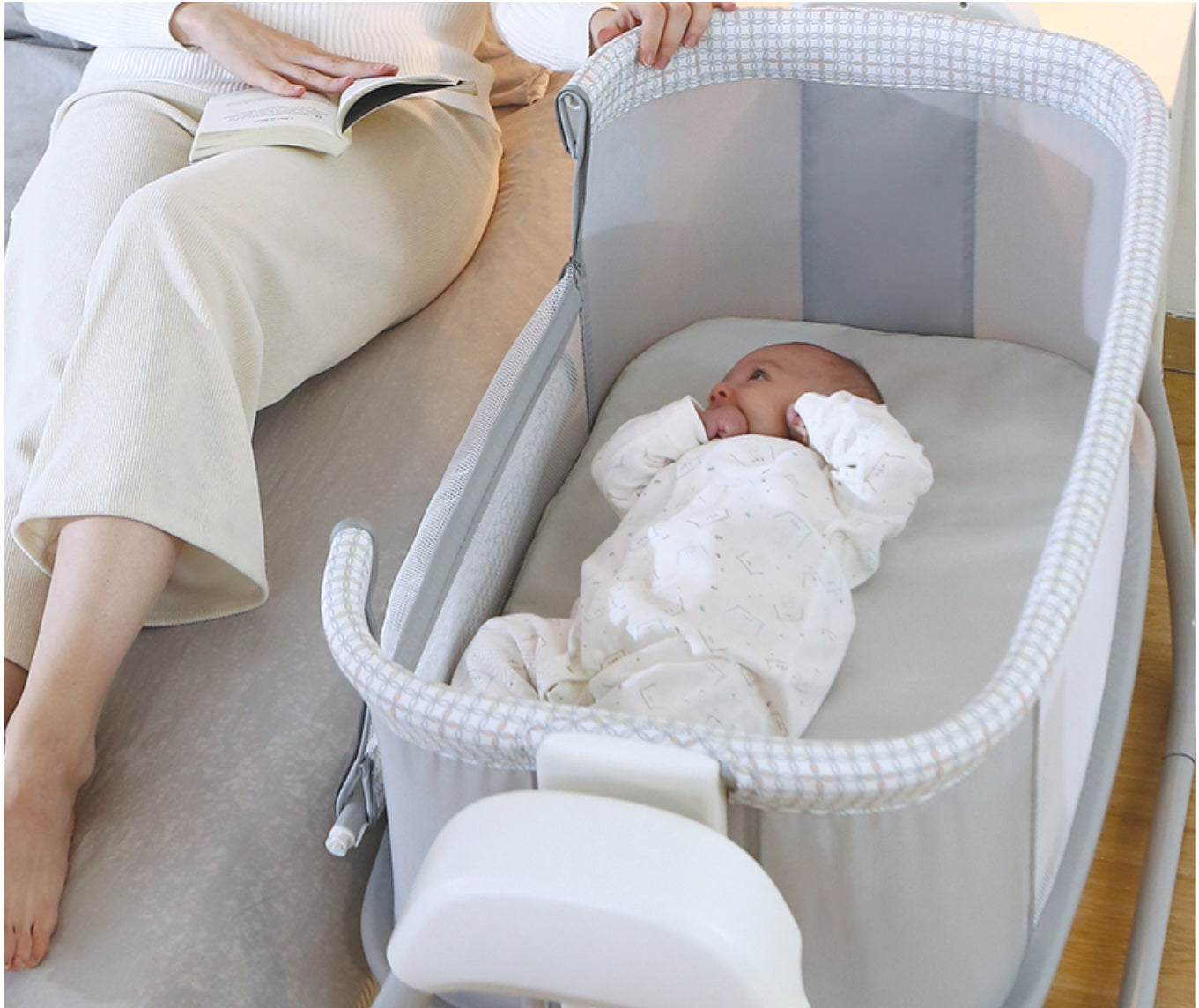 Deluxe 4-in-1 Bassinet – Smart, Safe & Multi-Functional Baby Cradle | Bacha Toys