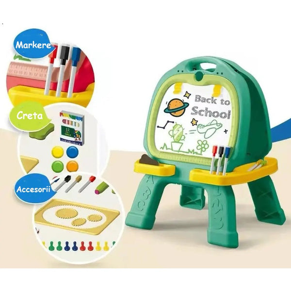 46 Pcs Artist Drawing Board for Kids β Double-Sided Easel with Spirograph & Painting Accessories | Bacha Toys