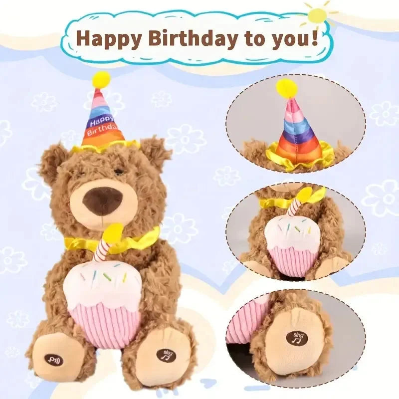 Happy Birthday Singing & Dancing Bear – Musical Celebration Plush Toy | Bacha Toys Pakistan