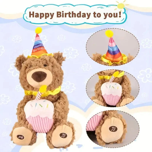 Happy Birthday Singing & Dancing Bear – Musical Celebration Plush Toy | Bacha Toys Pakistan