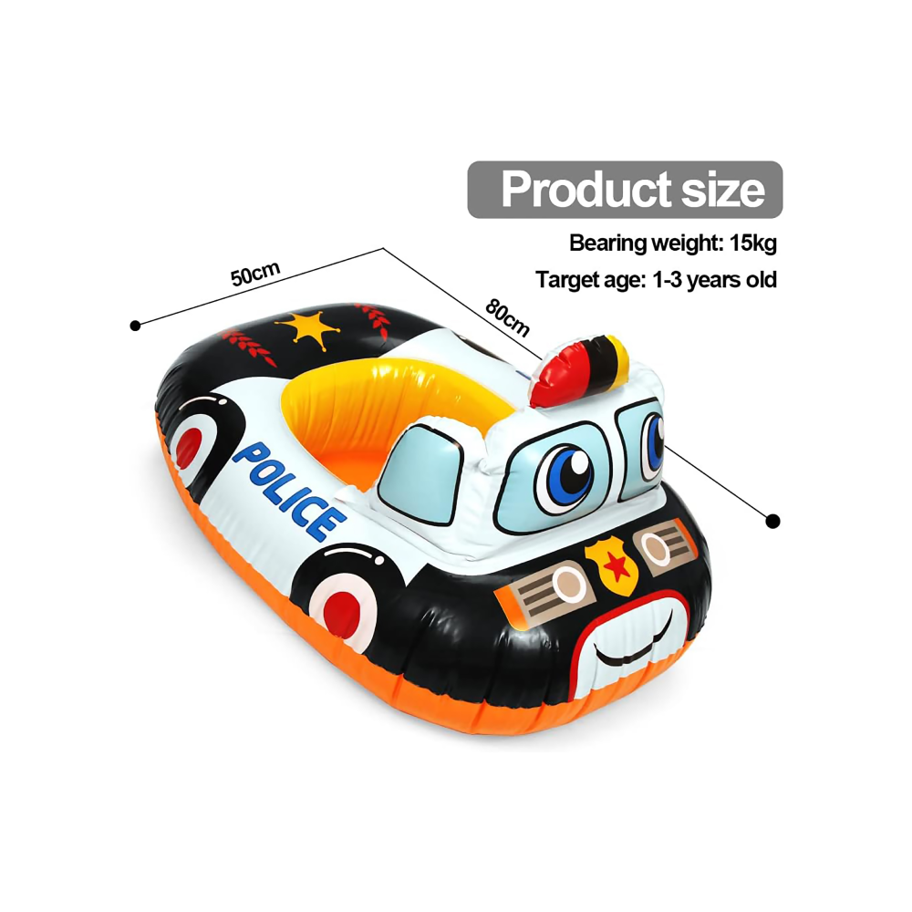 Intex Kiddie Car Baby Pool Float – Red Car Design (35” x 30”) #59586