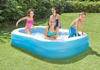 Intex Swim Center Family Pool – White & Blue Inflatable Pool (80” x 60”) #57180