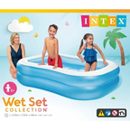 Intex Swim Center Family Pool – White & Blue Inflatable Pool (80” x 60”) #57180