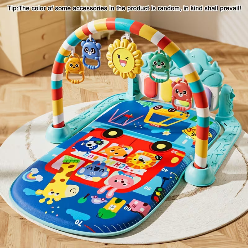 Baby Play Gym Mat 3-in-1 Piano Playmat – Interactive Activity Gym