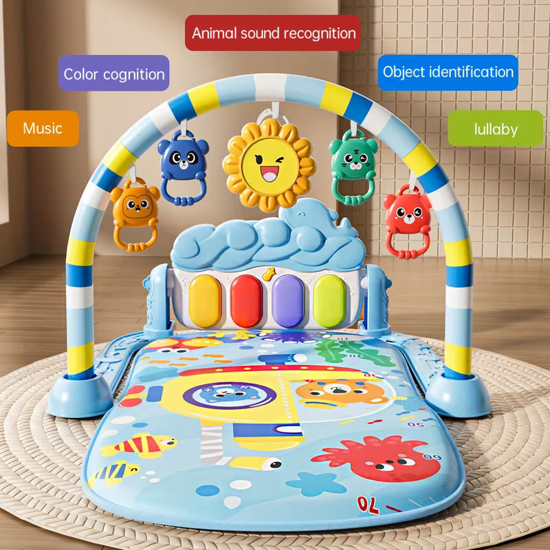 Baby Play Gym Mat 3-in-1 Piano Playmat – Interactive Activity Gym