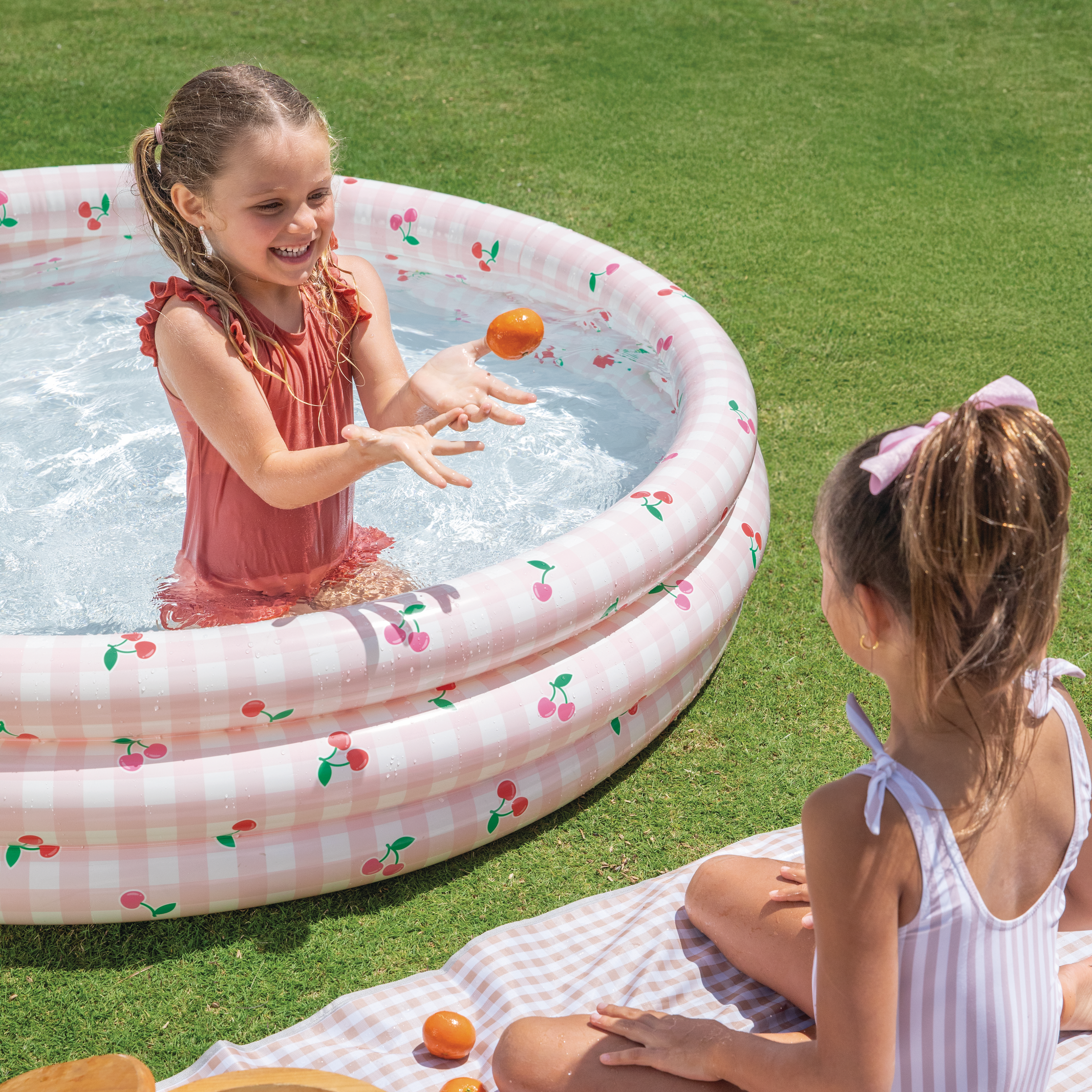 Intex Cherry Breeze Inflatable Family Pool – 58” Summer Splash Pool #58432