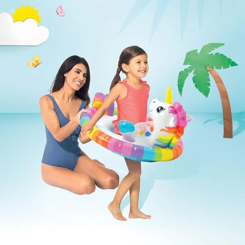 Intex See-Me-Sit Baby Pool Float – Unicorn Swim Walker #59570