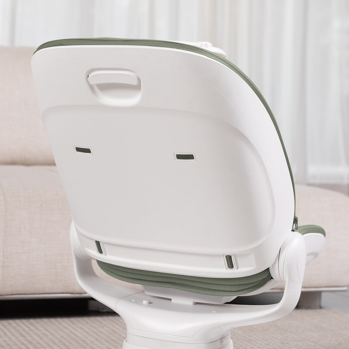 Mastela Multi-Motion 360° Baby Swing Chair – Full Recline, Mixed Green