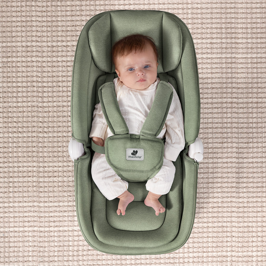 Mastela Multi-Motion 360° Baby Swing Chair – Full Recline, Mixed Green