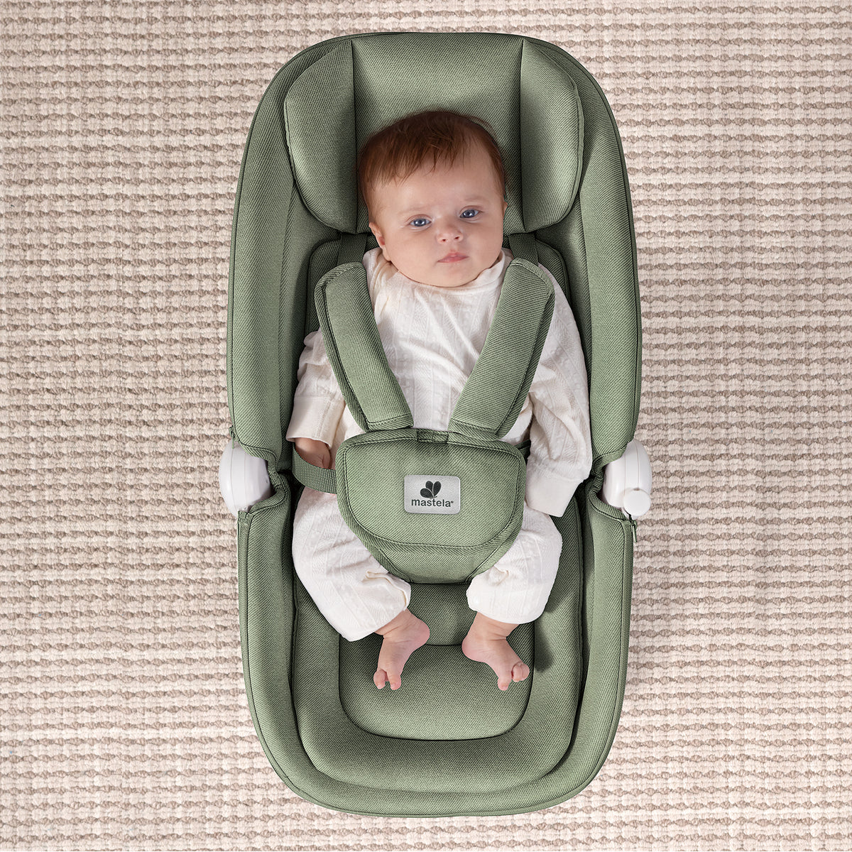 Mastela Multi-Motion 360° Baby Swing Chair – Full Recline, Mixed Green
