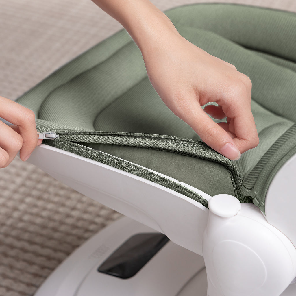 Mastela Multi-Motion 360° Baby Swing Chair – Full Recline, Mixed Green