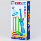2-in-1 Kids Cricket Set with 2 Balls, Bat, Wicket & 5 Rings