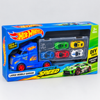 Hot Wheels Large Mobile Garage with 6 Metal Cars