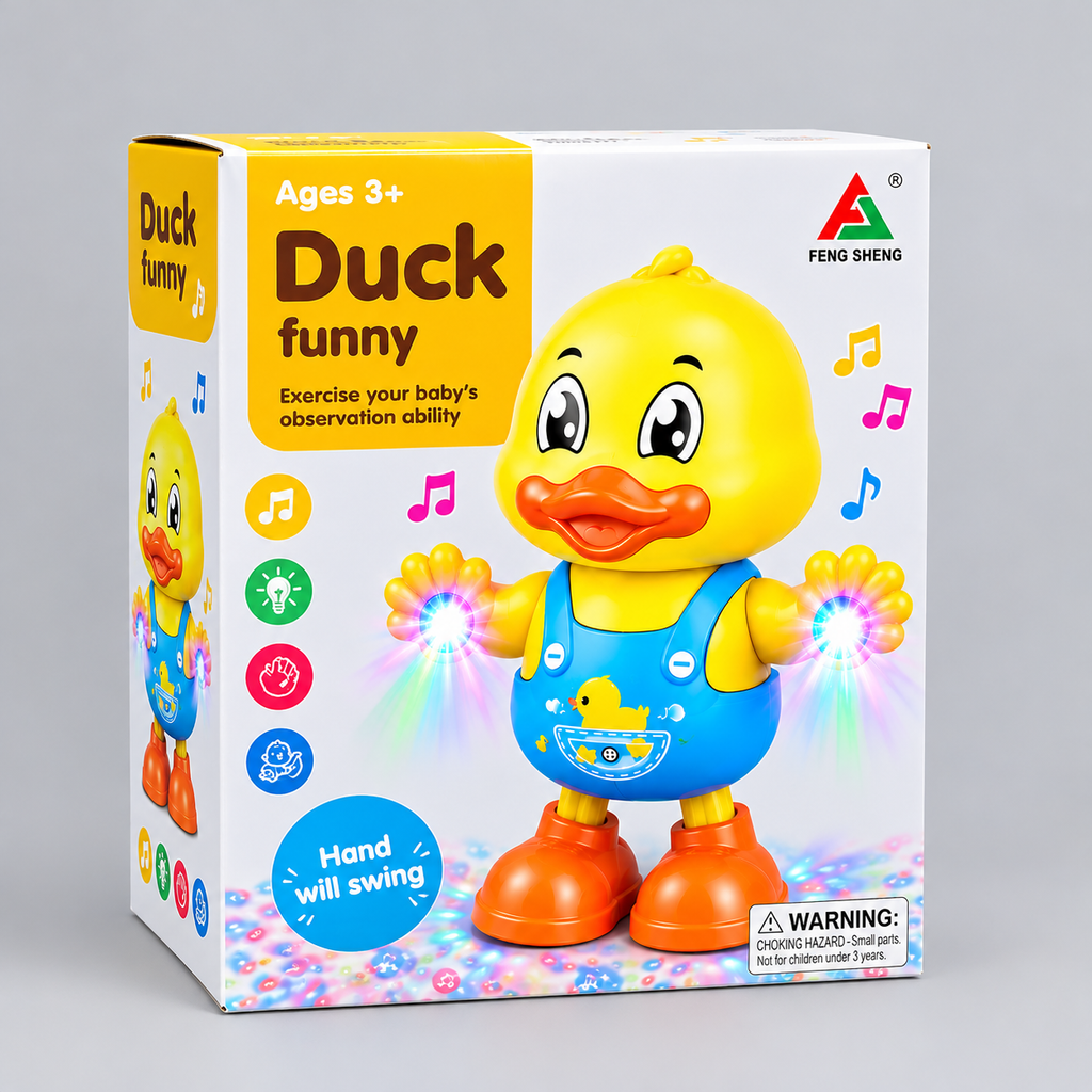 Funny Dancing Duck Musical Toy with Lights & Swinging Arms