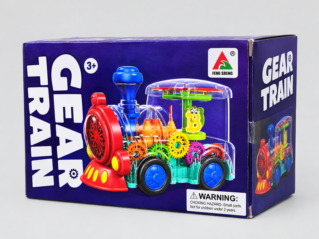 Musical Gear Train Toy with Lights & Unbreakable Glass