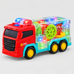 Musical Gear Fire Truck Toy with Lights & Unbreakable Glass