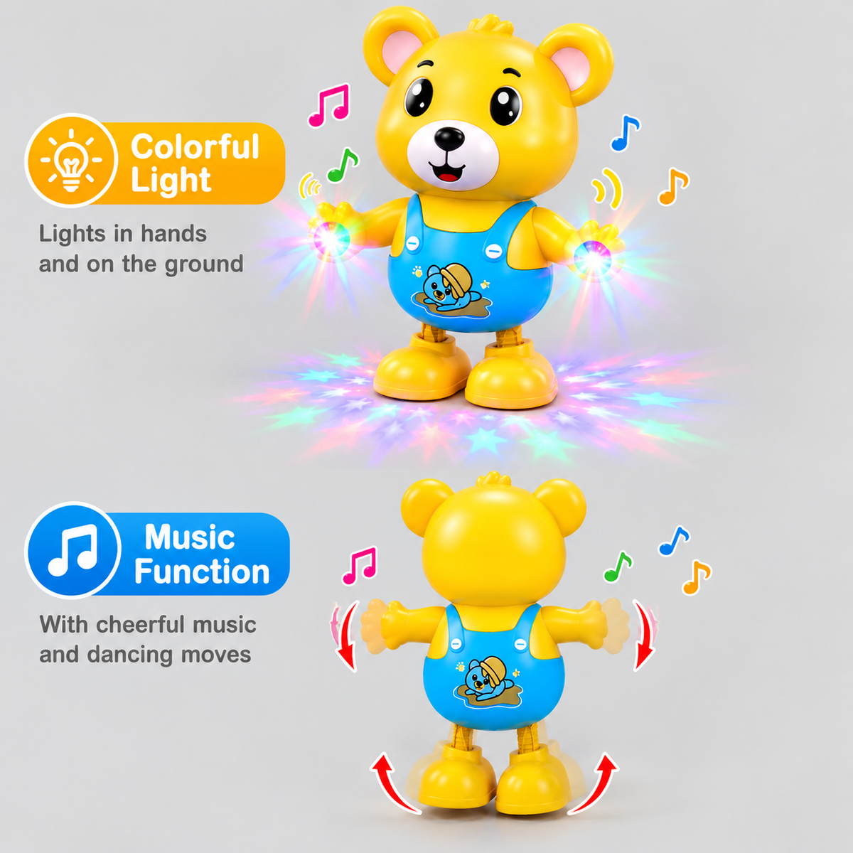 Funny Dancing Bear Musical Toy with Lights