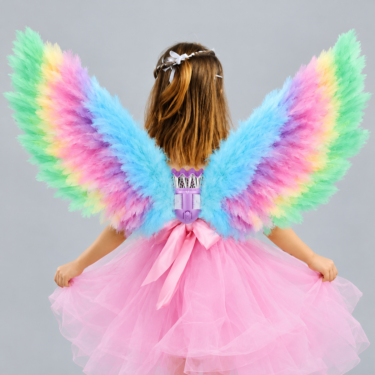 Multifunctional Electric Angel Wings Toy with Music & Colorful Lights