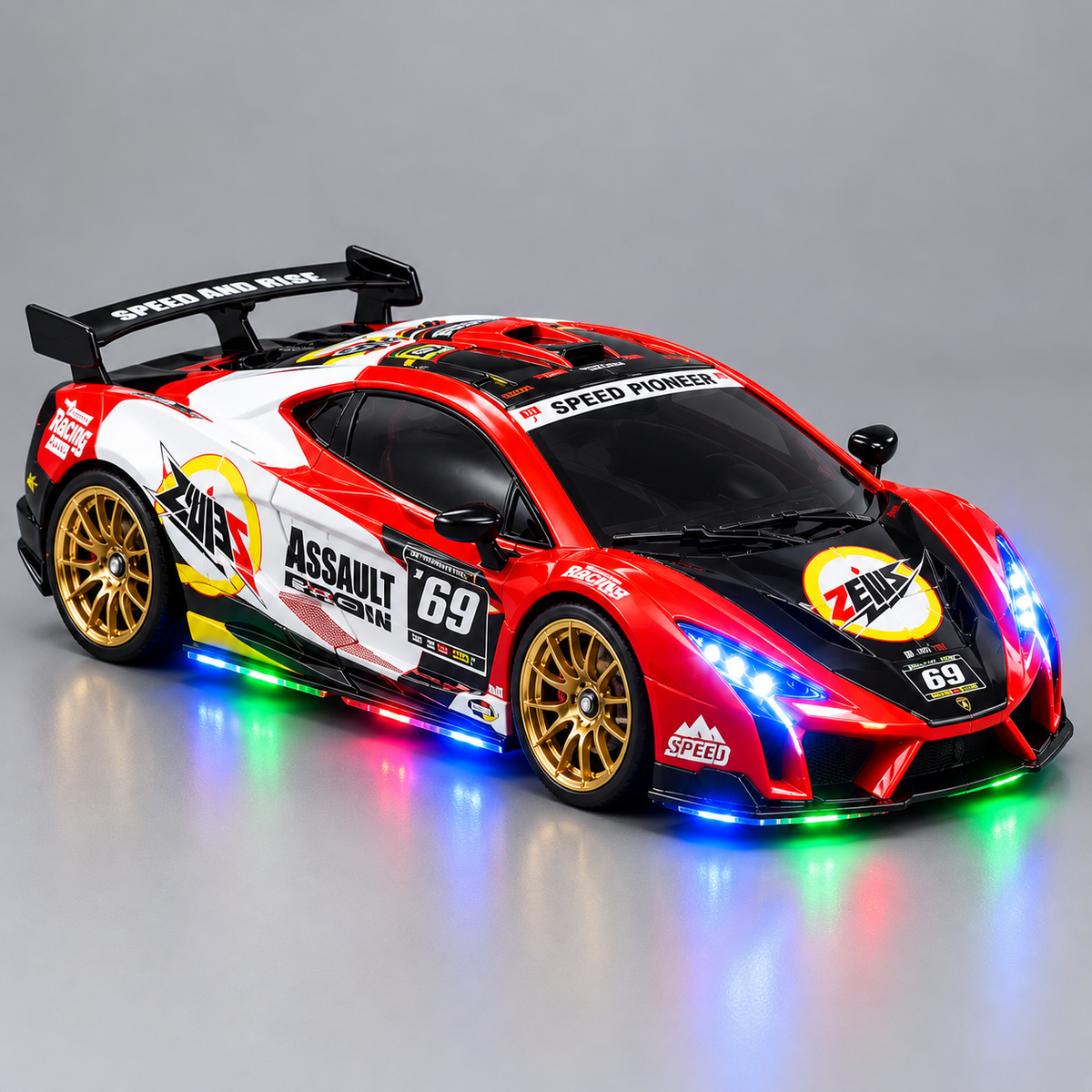 1:14 Scale 4WD Racing Car with Remote Control & Adjustable Speed